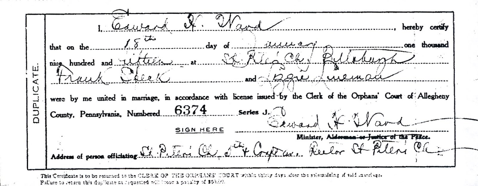 1915 Speck-Linneman Marriage_0001